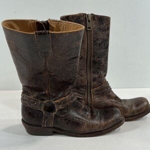 Women’s Bed/Stu Distressed Brown Leather Tall Boots Size 7.5